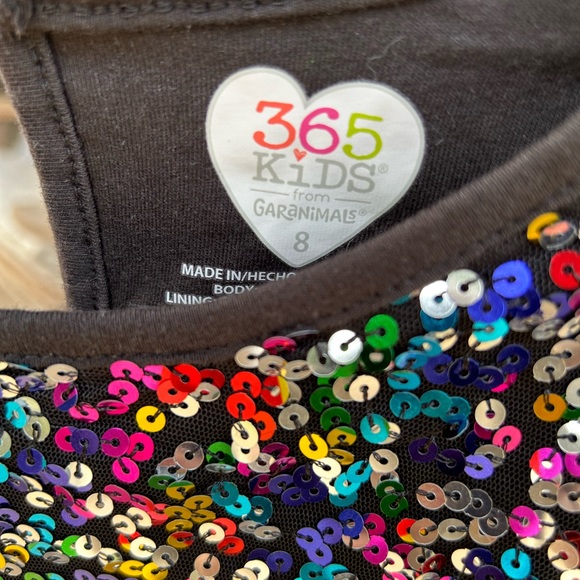 Garanimal 365 kids Sequence top Girls sz 8. Multi Color sequence glittering - Picture 4 of 5